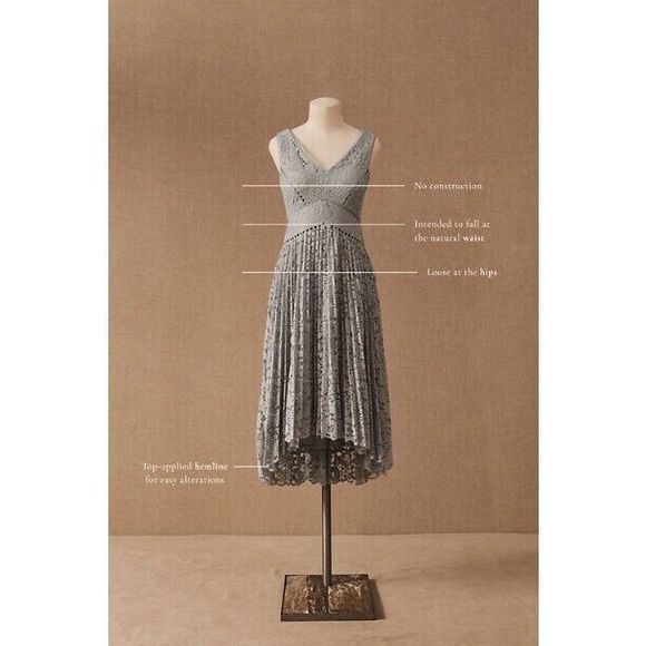 Anthropologie BHLDN Perri Lace V-Neck Dress Size 6 - Picture 3 of 9